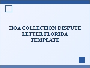 Hoa Collection Dispute Letter Florida Template