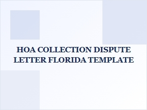 Hoa Collection Dispute Letter Florida Template