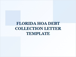 Florida Hoa Debt Collection Letter Template