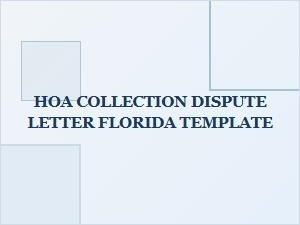 Hoa Collection Dispute Letter Florida Template