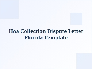 Hoa Collection Dispute Letter Florida Template